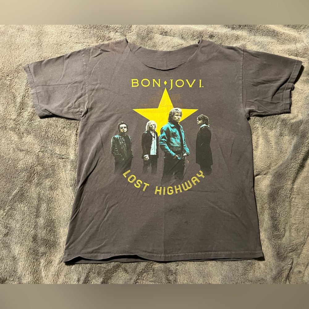 Bon Jovi 2008 concert shirt double sided graphics size large